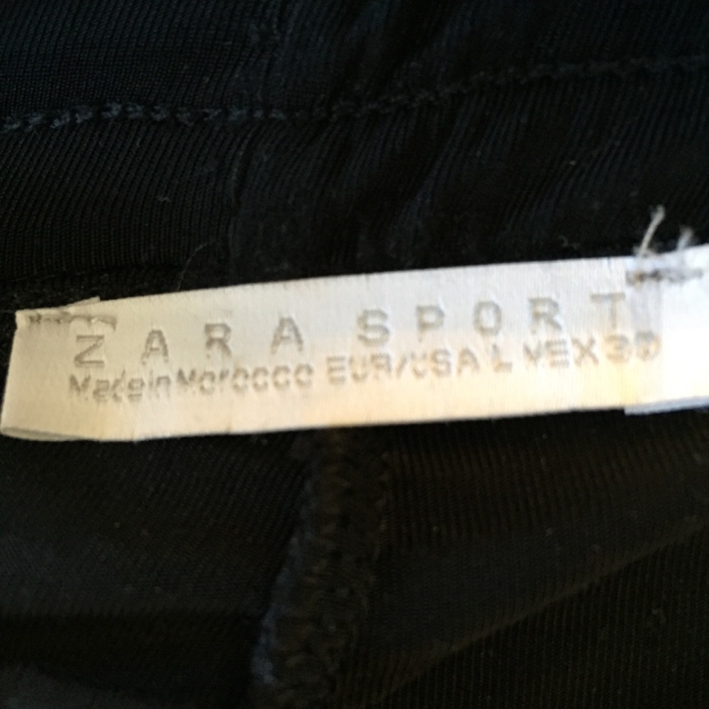 ZARA Black & Tan Side Stripe Pants Wide Leg - Picture 5 of 5